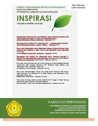 					Lihat Vol 2 No 1 (2024): Jurnal PKM INSPIRASI Volume 02 Nomor 1 Tahun 2024 ISSN Nomor : 3025-4183 eISSN Nomor : 3025-4183 Universitas Achmad Yani Banjarmasin
				